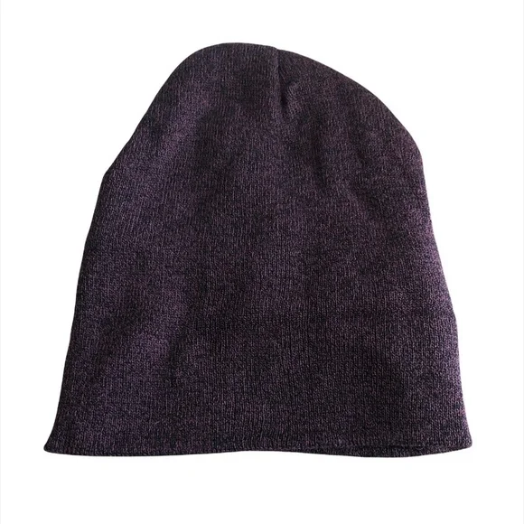 MAOCWEE Beanie Hat Unisex O/S Purple Winter Hat Rib-Knit Stretchy - Picture 5 of 9
